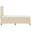 vidaXL Boxspringbett mit Matratze mit Kopfteil Creme 90 x 200 cm Stoff
