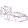 vidaXL Bett mit Matratze Blau 80x200 cm Stoff