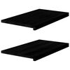 vidaXL Fensterb&auml;nke 2 Stk. Braun-Schwarz 70x40x2 cm Massivholz Eiche