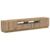 vidaXL 5-teiliges LED TV Schrank Artisan-Eiche Holzwerkstoff