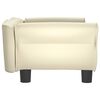 vidaXL Hundebett Creme 70x45x30 cm Kunstleder