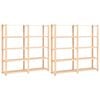 vidaXL Lagerregale 5 B&ouml;den 2 Stk. 170x38x170cm Massivholz Kiefer 500kg
