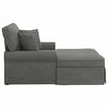 vidaXL Chaise Lounge mit Rock Dunkelgrau 91 x 157 x 91 cm Rippenstoff
