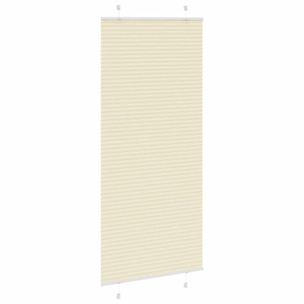 vidaXL Plissee Creme 95x200 cm Stoffbreite 94,4 cm Polyester