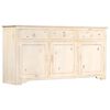vidaXL Sideboard Wei&szlig; 160x40x80 cm Massivholz Mango