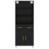vidaXL Highboard Schwarz Eichen-Optik 69,5 x 34 x 180 cm Holzwerkstoff
