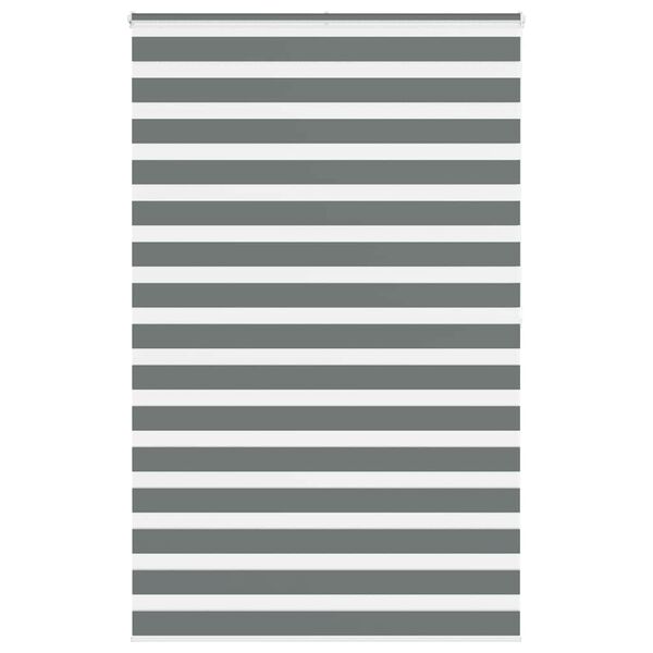 vidaXL Doppelrollo Dunkelgrau 140x200 cm Stoffbreite 135,9 cm Polyester