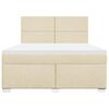 vidaXL Boxspringbett mit Matratze Creme 180x200 cm Stoff