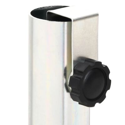 vidaXL Sonnenschirmständer mit Erdspießen für Ø32-48 mm Silbern Stahl