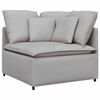 vidaXL Modulares Sofa mit Kissen Stoff Wolkengrau