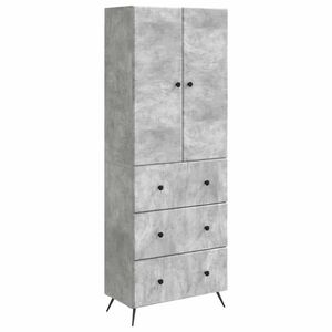 vidaXL Schrankset 2 pcs Betongrau 66 x 34,5 x 90 cm Holzwerkstoff