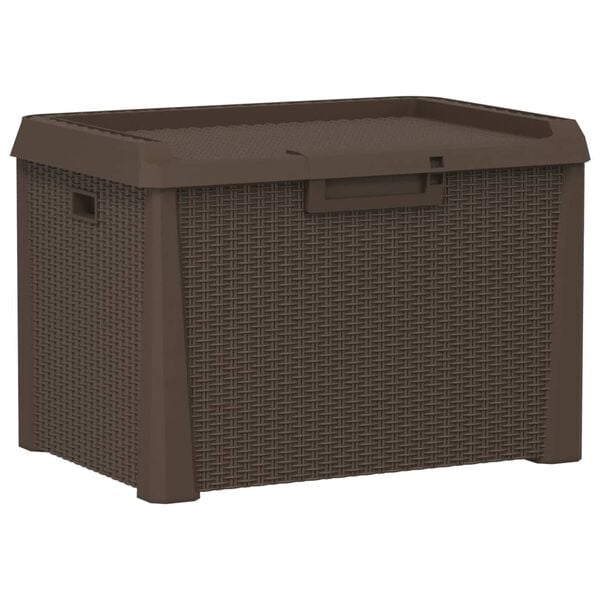 vidaXL Gartentruhe Braun 125 L PP