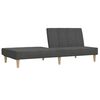 vidaXL Schlafsofa 2-Sitzer mit Hocker Dunkelgrau Stoff
