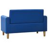vidaXL 2-Sitzer-Kindersofa Blau Kunstleder