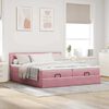 vidaXL Ottoman-Bett mit Matratzen Rosa 200x200 cm Samt