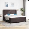 vidaXL Boxspringbett mit Matratze Dunkelbraun 200 x 180 cm Stoff