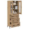 vidaXL Highboard mit Schubladen 2 pcs Artisan-Eiche Holzwerkstoff