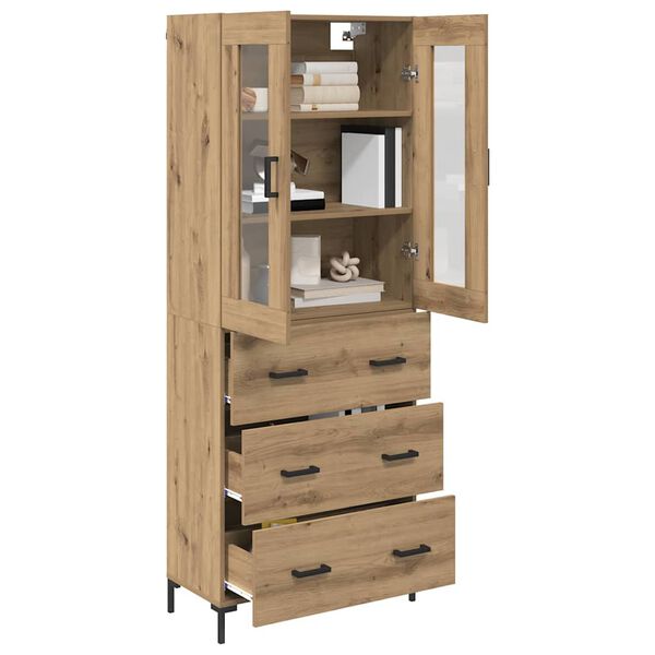 vidaXL Highboard mit Schubladen 2 pcs Artisan-Eiche Holzwerkstoff