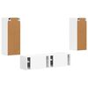 vidaXL TV-Schrankset Wandmontiert 2 pcs Wei&szlig; Holzwerkstoff