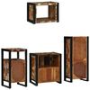 vidaXL Badezimmerm&ouml;bel-Set mit Regal 4 pcs Massives upgecyceltes Holz