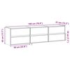 vidaXL TV-Wandschrank mit LED Grau Sonoma 180x31x45 cm
