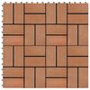 vidaXL Terrassenfliese 11 pcs Teak 30 x 30 cm WPC
