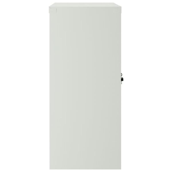 vidaXL Aktenschrank mit 2 Türen Grau 90 cm Stahl