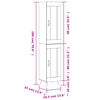 vidaXL Highboard Wei&szlig; 34,5x34x180 cm Holzwerkstoff