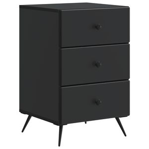 vidaXL Nachttisch Schwarz 43 x 41 x 66,5 cm Holzwerkstoff