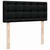 vidaXL Ottoman-Bett mit Matratze & LEDs Schwarz 120x200 cm Stoff
