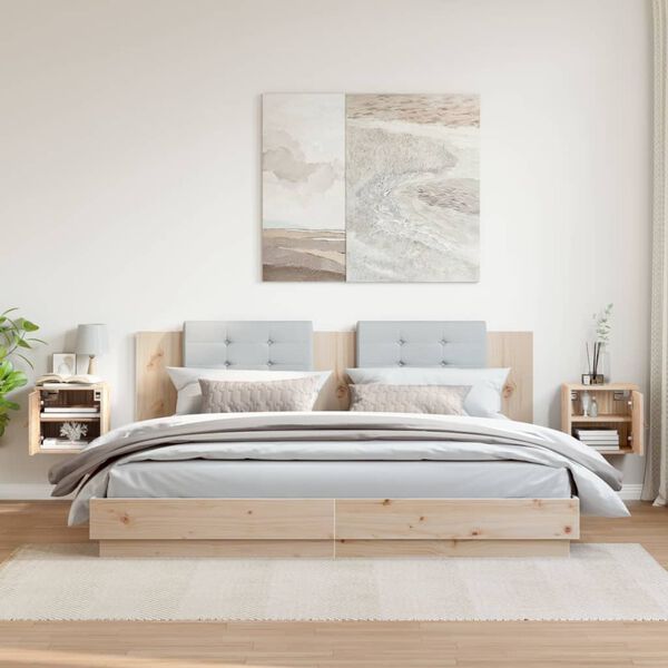 vidaXL Wandschr&auml;nke 2 Stk. 31,5x30x30 cm Massivholz Kiefer