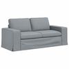 vidaXL Sofa 2 pcs Hellgrau 182 x 80 x 82 cm Stoff
