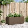 vidaXL Garten-Blumenkasten Braun 80 x 36 x 35 cm PP