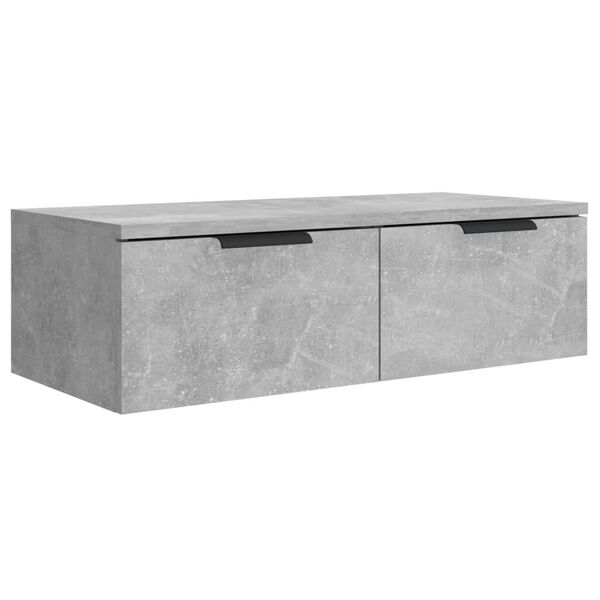 vidaXL Wandschrank Betongrau 68x30x20 cm Holzwerkstoff