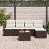vidaXL Garten-Sofa-Set Braun Poly-Rattan