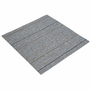 vidaXL Teppichfliese Hellgrau mit Streifen 50 x 50 cm 20 stk.