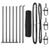 vidaXL Sechseckzaun mit Betonsockel 10 x 0,4 m PVC-beschichteter Stahl