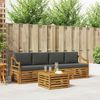 vidaXL Sofagarnituren 5 pcs Natur und Anthrazit Massivholz Akazie