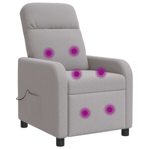 vidaXL Massage Relaxsessel Hellgrau Boucl&eacute;