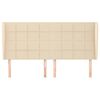 vidaXL Kopfteil mit Ohren Creme 203x23x118/128 cm Stoff