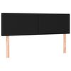 vidaXL Kopfteile Schwarz 144x5x78/88 cm Stoff