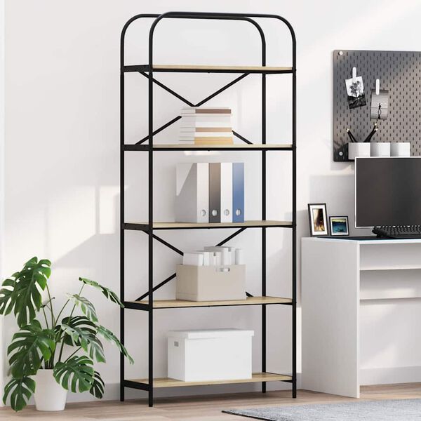 vidaXL B&uuml;cherregal Sonoma-Eiche 80 x 30 x 183 cm Holzwerkstoff