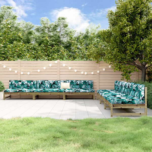 vidaXL 6-tlg. Garten-Lounge-Set Imprägniertes Kiefernholz