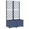 vidaXL Garten-Pflanzgef&auml;&szlig; mit Spalier Blaugrau 80 x 40 x 136 cm PP