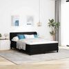 vidaXL Boxspringbett mit Matratze Schwarz 140 x 190 cm Stoff