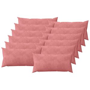 vidaXL Kissen mit Kissen HEERLEN 12 Stk. Rosa Samt