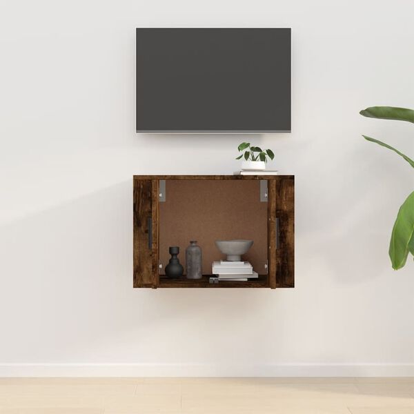 vidaXL TV-Wandschrank Räuchereiche 57x34,5x40 cm