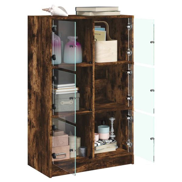 vidaXL Highboard mit T&uuml;ren R&auml;uchereiche 68x37x109 cm Holzwerkstoff