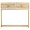 vidaXL Konsolentisch Golden 90 × 30 × 75 cm Massivholz Mango