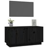 vidaXL TV-Schrank Schwarz 80x35x40,5 cm Massivholz Kiefer